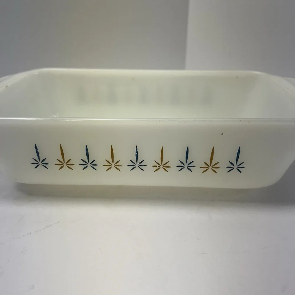 FIRE‎ KING Candle Glow 441  Ovenware 1 Quart Loaf Baking Dish VTG Anchor Hocking